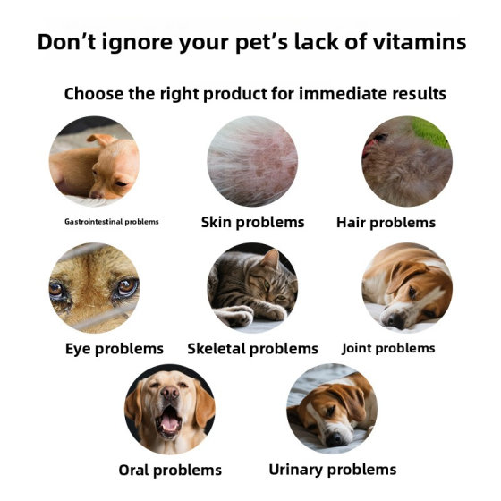 Multifunctional multivitamin soft granules for pets 8-in-1 multivitamin chondroitin nutritional supplement