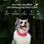 Dog Collar, the most advanced dog wireless fence with AI analysis, precise positioning, 5-day battery life and IP68 waterproof function, provides a flexible virtual fence for dogs