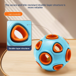 Light-up chew ball, double-layer treat dispensing toy, relieves boredom and anxiety, chew toy for cleaning teeth, alternative to KONG