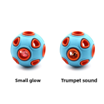 Light-up chew ball, double-layer treat dispensing toy, relieves boredom and anxiety, chew toy for cleaning teeth, alternative to KONG