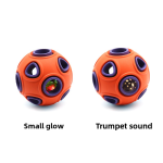Light-up chew ball, double-layer treat dispensing toy, relieves boredom and anxiety, chew toy for cleaning teeth, alternative to KONG